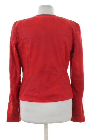 Żakiet czerwony a'la zamsz