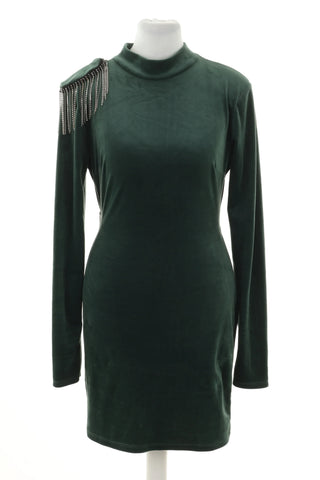 Sukienka welurowa zielona