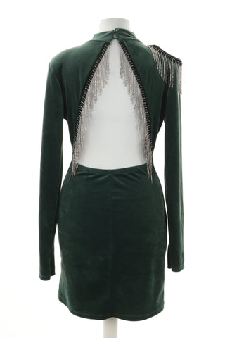 Sukienka welurowa zielona