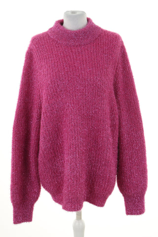 Sweter różowy błyszczący