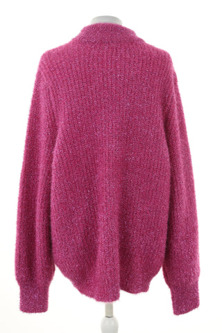 Sweter różowy błyszczący