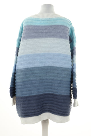 Sweter niebieski paski