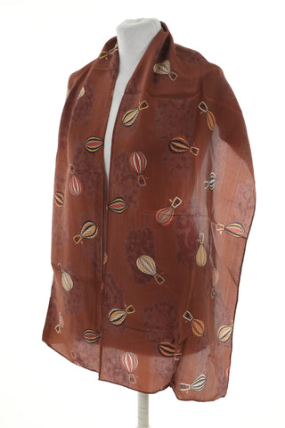 Szal cienki wzorek jedwab