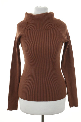 Sweter-golf brązowy