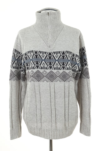 Sweter szary wzorek