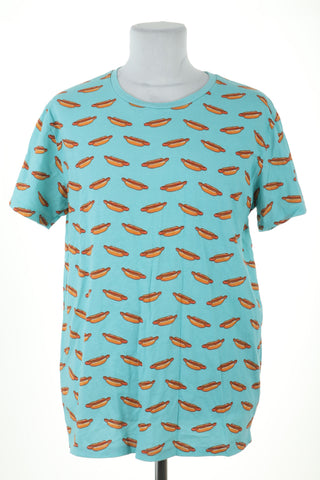 Koszulka niebieska hot-dogi