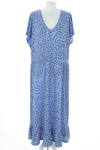 Sukienka niebieska wzorek - fajneciuchy24.pl