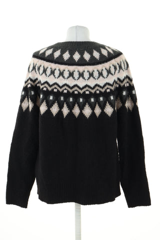 Sweter czarny wzorek