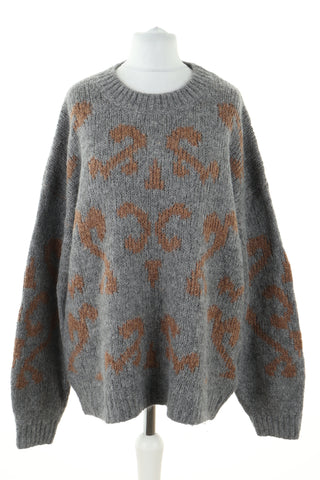 Sweter szary wzorek