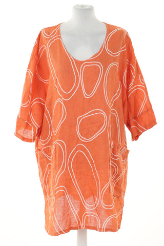 Sukienka pomarańczowa wzorek