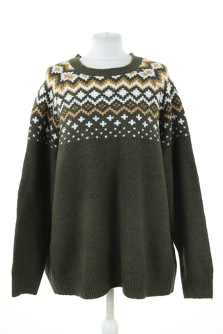 Sweter zielony wzorek