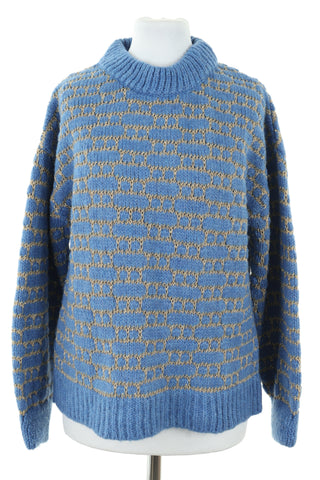 Sweter niebieski wzorek