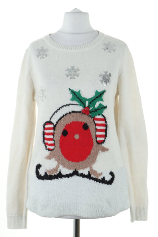 Sweter biały świąteczny - fajneciuchy24.pl