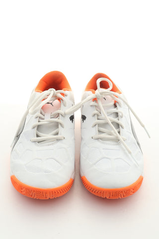 Buty biało-pomarańczowe