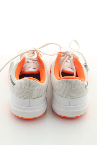 Buty biało-pomarańczowe