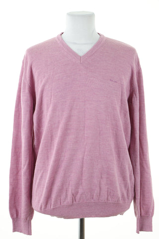Sweter różowy wełniany