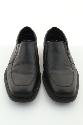 Pantofle czarne skóra