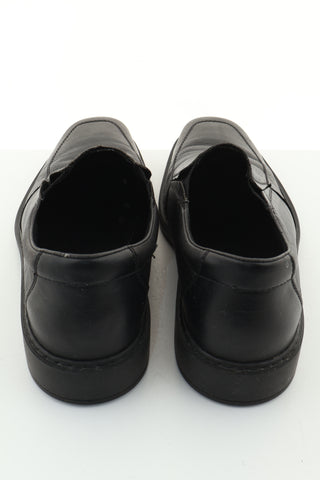 Pantofle czarne skóra