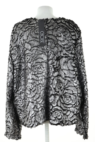 Sweter czarno-srebrny