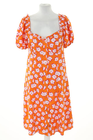 Sukienka pomarańczowa kwiaty