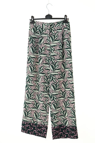 Spodnie zielono-różowe wzorek