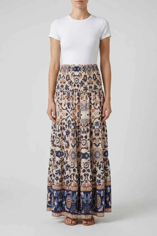 Dluga Spodnica Maxi w Kwiaty w Stylu Boho