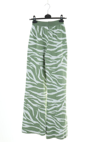 Spodnie zielono-białe wzorek - fajneciuchy24.pl